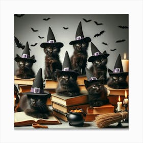 Witches On Books 1 Canvas Print