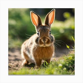 Rabbit In The Grass 3 Canvas Print