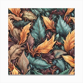 Autumn Leaves Pattern #1 Canvas Print