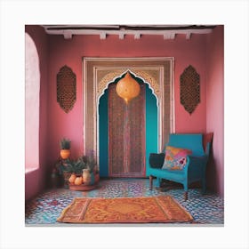 Moroccan Living Room , Dream Art Print Canvas Print