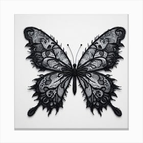 Black Lace Butterfly I Canvas Print