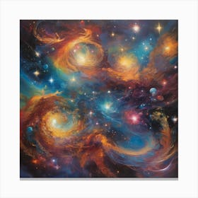 Galaxy Painting Canvas Print