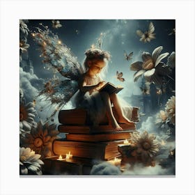 Fairy Reading A Book 1 Canvas Print