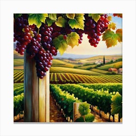 Grapes In The Vineyard 2 Canvas Print