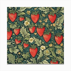 william morris floral fruit print Canvas Print