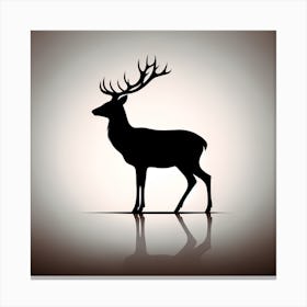 Deer Silhouette Canvas Print
