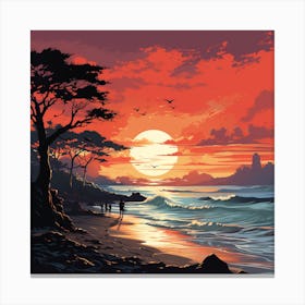 Sunset Painting Canvas Print