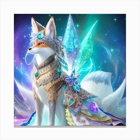 Fox In A Dress Canvas Print