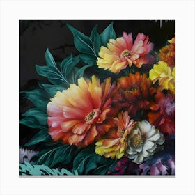 A Stunning Watercolor Painting Of Vibrant Flower (3) (1) Canvas Print