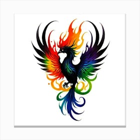 Rainbow Phoenix 2 Canvas Print