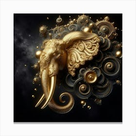 Golden Elephant 3 Canvas Print