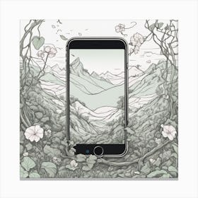 Iphone In The Mountains Canvas Print