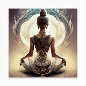 cosmic Buddha In Meditation #2 Canvas Print