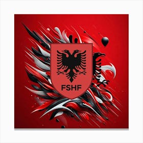 Albania National Football Team Logo Wall Art 17 Canvas Print