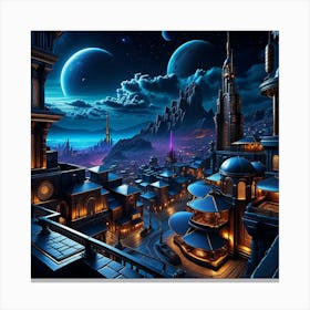 Sci-Fi City 8 Canvas Print