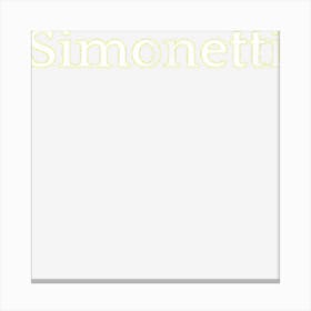 Simonetti Name Text Italia Italian Surname Canvas Print