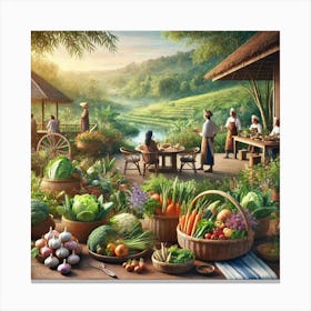 A Picturesque Scene Showcasing Locally Sourced Ing Canvas Print