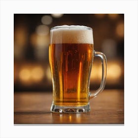 A Glass Of Beer Captured By Canon Eos R7 Background Is Nicely Blurred Highlight The Main Subject 3432327972 Canvas Print