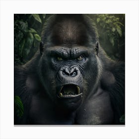 Gorilla In The Jungle 1 Canvas Print