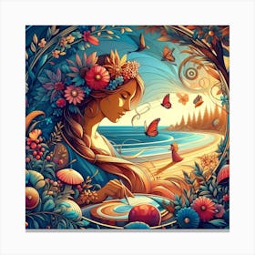 By The Sea Canvas Print