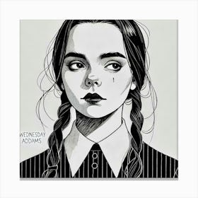 Addams Family wednesday Canvas Print