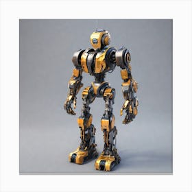 Robot 3d Model Canvas Print