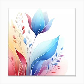 Abstract Flower Painting 6 Canvas Print