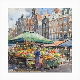 The Bloemenmarkt (Flower Market) Amsterdam Series 2 Canvas Print