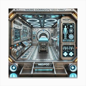 Mars Dominion Mobile Medical Unit Medpod Diagnostics And Treatment Canvas Print