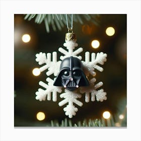 Darth Vader Snowflake Christmas Ornament Star Wars Art Print Canvas Print