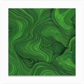 Abstract Green Wavy Texture Canvas Print