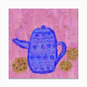 Teapot And Cookies Canvas Print