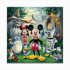 Mickey And Friends Canvas Print