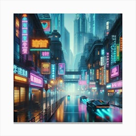 Cyber City Canvas Print
