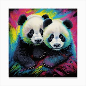 Panda Bears Canvas Print