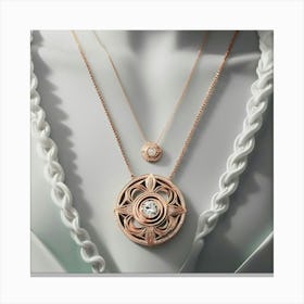 Rose Gold Necklace Canvas Print