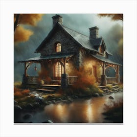 House In The Woods 1 Canvas Print