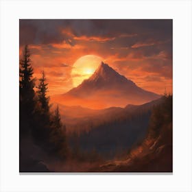 Ember Sunset Canvas Print