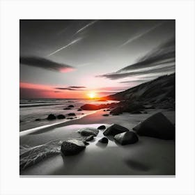 Sunset On The Beach 8 Canvas Print