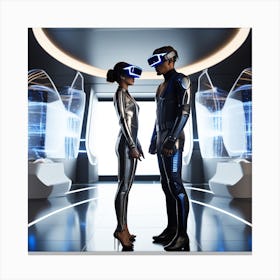 Futuristic Couple 23 Canvas Print