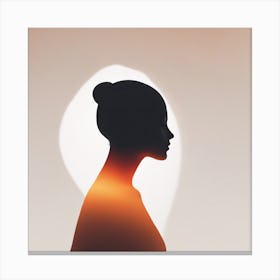 Silhouette Of A Woman 17 Canvas Print