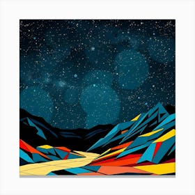 Abstract Mountain Landscape Canvas Print