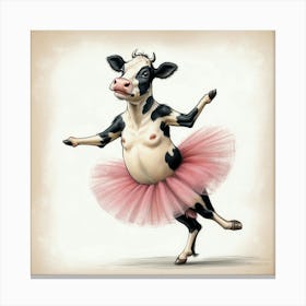 Cow In Tutu Canvas Print