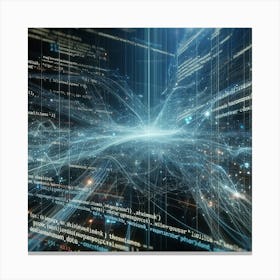 Abstract Computer Code 1 Canvas Print