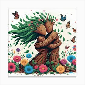 A hug illustration 2 Canvas Print