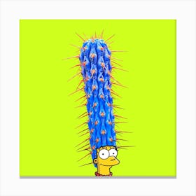 Marge With Dry Hair Square Canvas Print