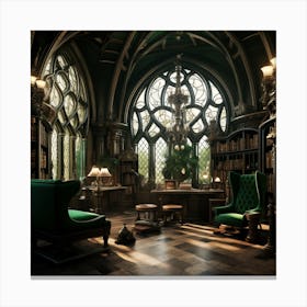 Gothic Library Canvas Print