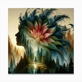 Flower In The Forest Canvas Print