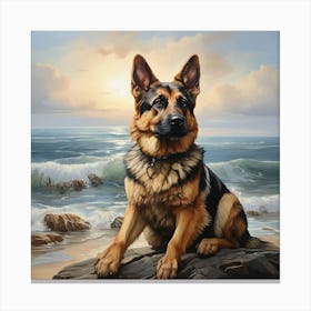 German Shepherd Dog Art Canvas Print