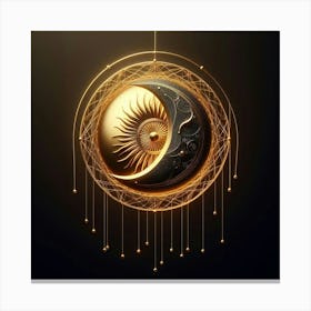 Occult Symbol / minimal / golden / rich Canvas Print